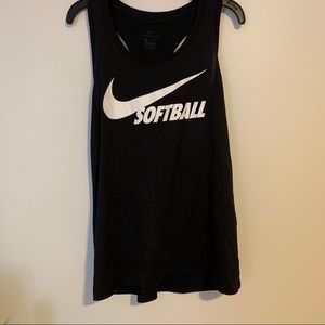 Nike black dri-fit softball shirt
